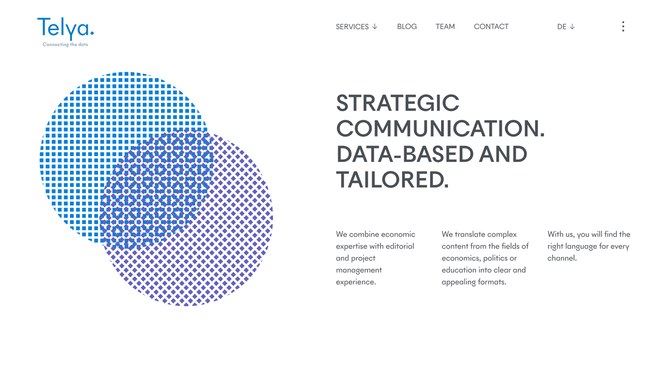 Telya — strategic communications agency website